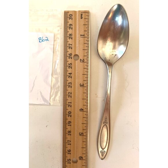 Vintage Community Plate Teaspoon Silverplate Floral Handle 6 Inches Long B62 - Picture 6 of 6